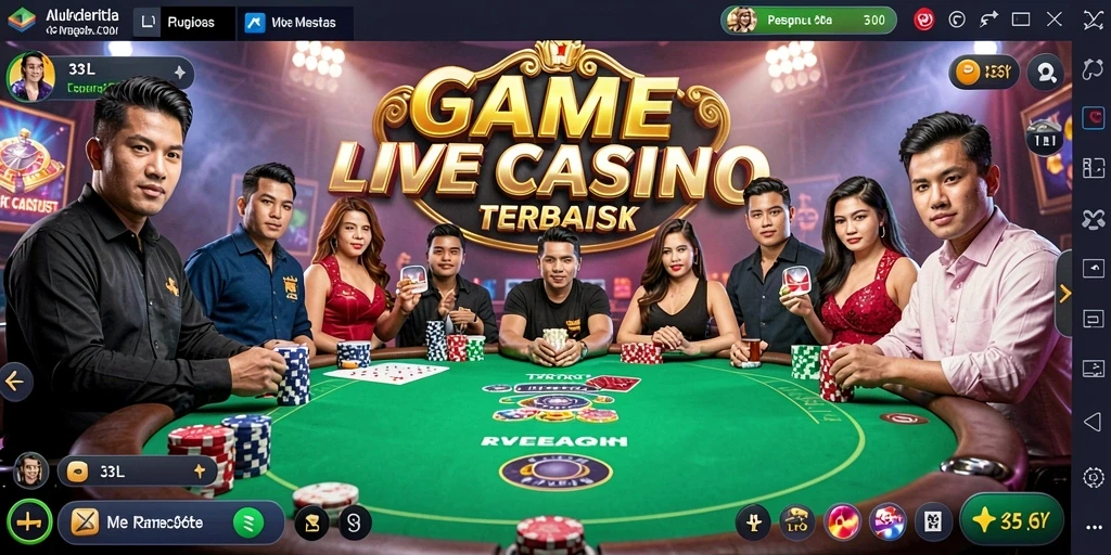 Tampilan gameplay Live Casino yang mendebarkan di 33L.