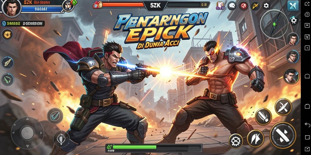 Tangkapan layar menunjukkan aksi intens dalam <strong>5ZK</strong> dengan grafis memukau.