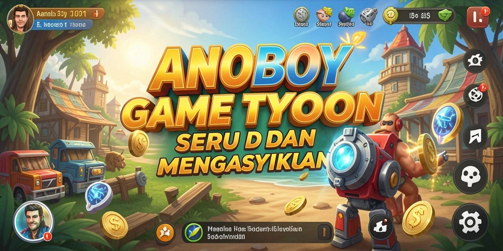 Tampilan gameplay ANOBOY yang mengasyikkan dan penuh warna.