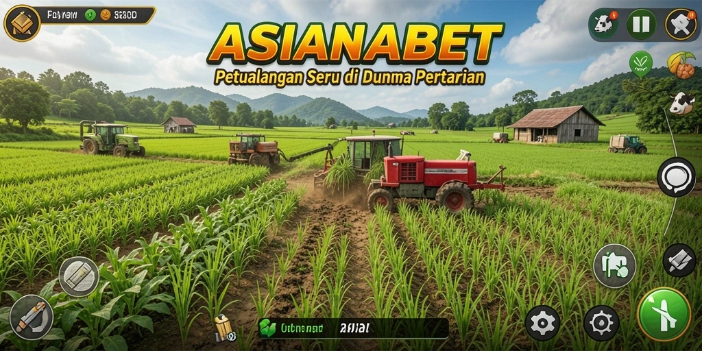 Tampilan screenshot ASIANABET menampilkan aktivitas pertanian yang interaktif dan seru.
