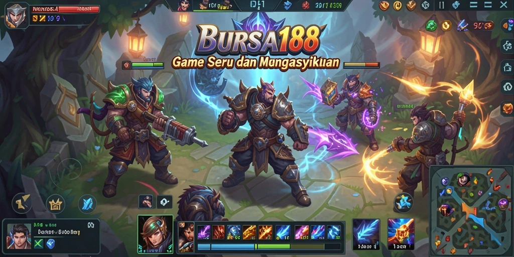 Tangkapan layar menunjukkan aksi seru dalam pertarungan MOBA.