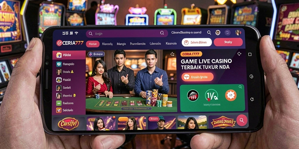 Tampilan gameplay CERIA777 yang menarik dalam dunia Live Casino.
