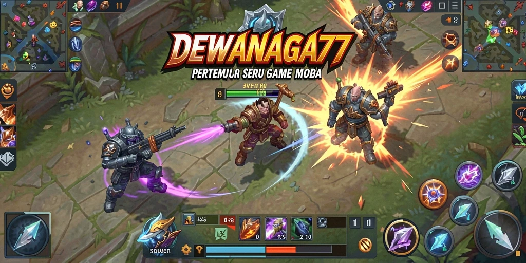 Gameplay seru DEWANAGA77 dengan aksi pertarungan yang intens.