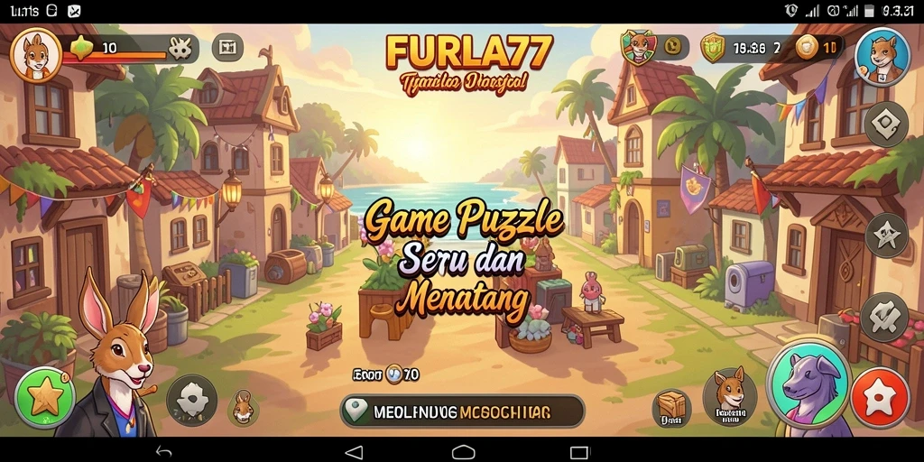 Screenshot FURLA77 yang menunjukkan gameplay Puzzle yang menarik.