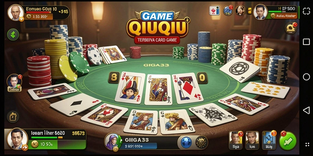 Tampilan gameplay seru QiuQiu di GIGA33.