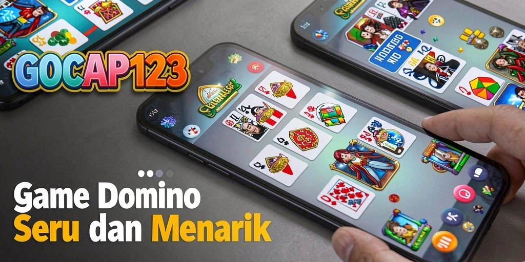 Tangkapan layar GOCAP123 menampilkan gameplay domino yang seru.