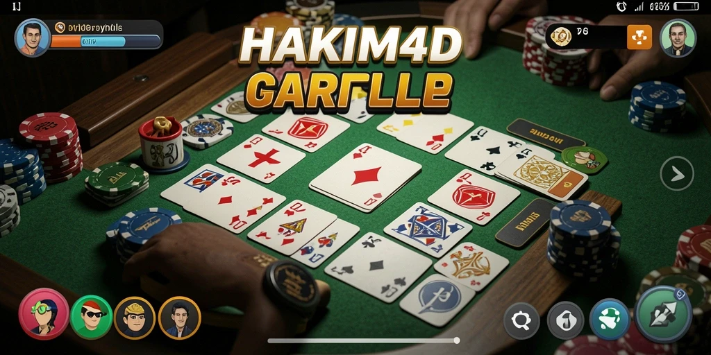 Screenshot HAKIM4D menampilkan gameplay Gaple yang menyenangkan.
