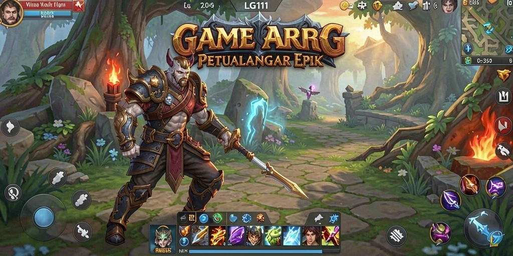 Tampilan gameplay LG111 yang mendebarkan dalam pertempuran ARPG.