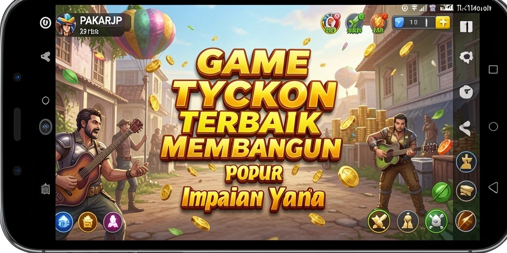 Tangkapan layar PAKARJP menampilkan aksi seru dalam dunia Tycoon.